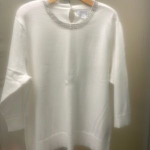 LIZ Claiborne jeweled sweater XXL